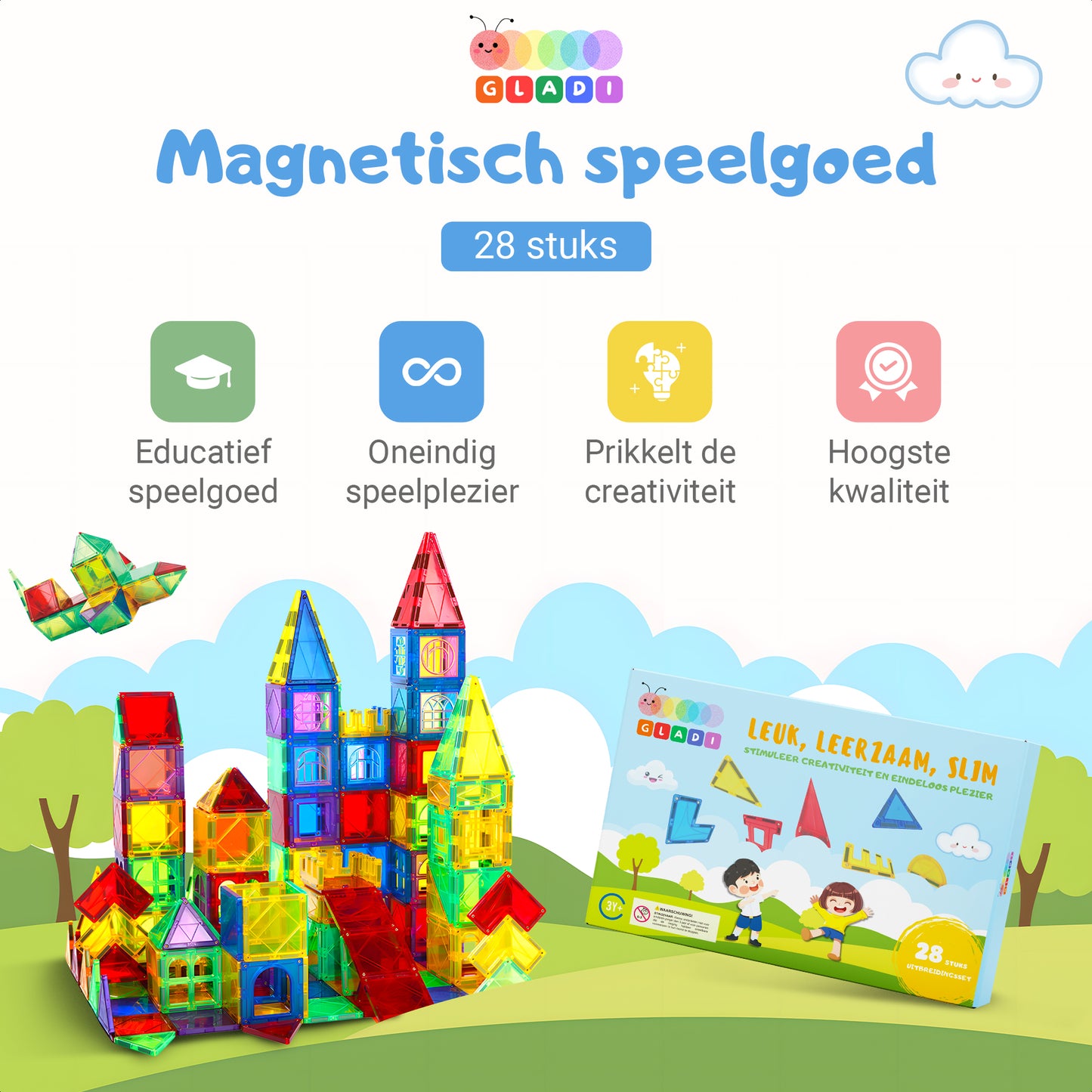 Gladi Tiles | Uitbreidingsset 28-Delige Speciale Tegels