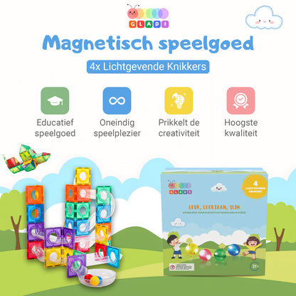 Gladi Tiles | Uitbreidingsset 4-delige LED Knikkers