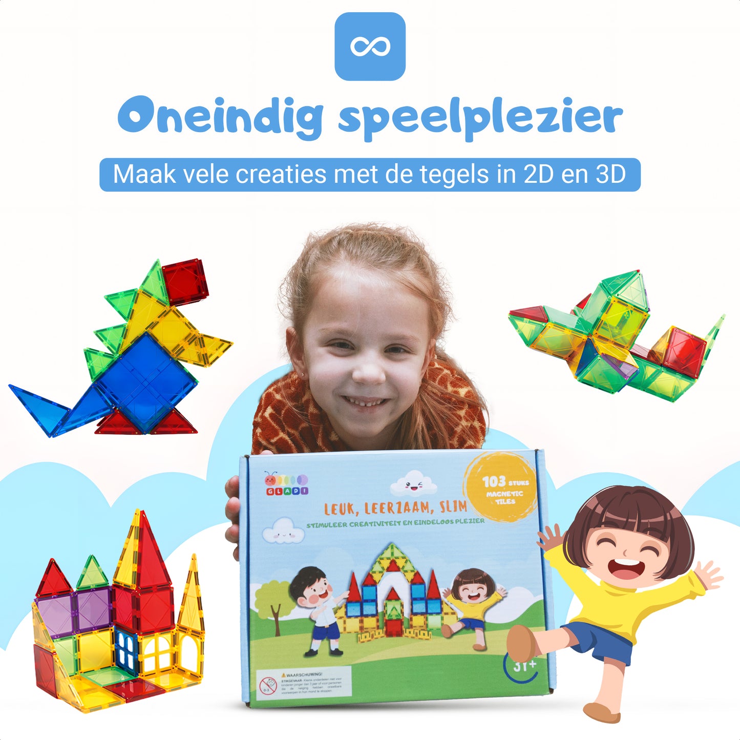 Gladi Tiles | Educatief Magnetisch Speelgoed