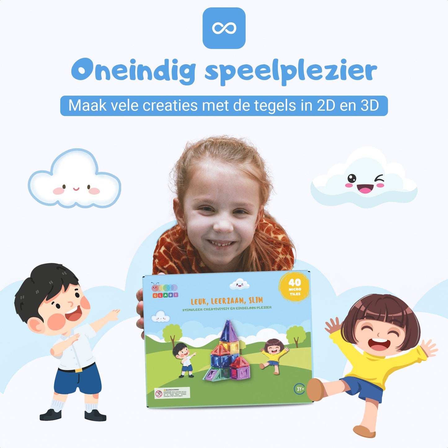 Gladi Tiles | 40-Delige Micro Tegels