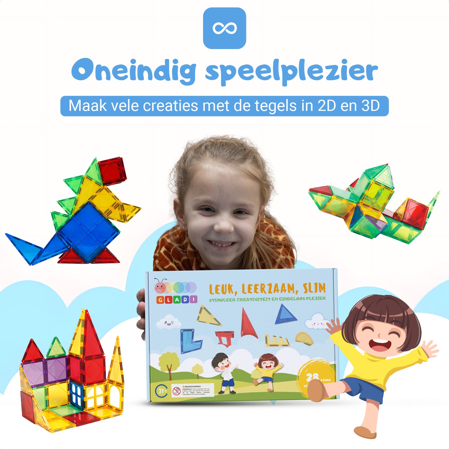 Gladi Tiles | Uitbreidingsset 28-Delige Speciale Tegels