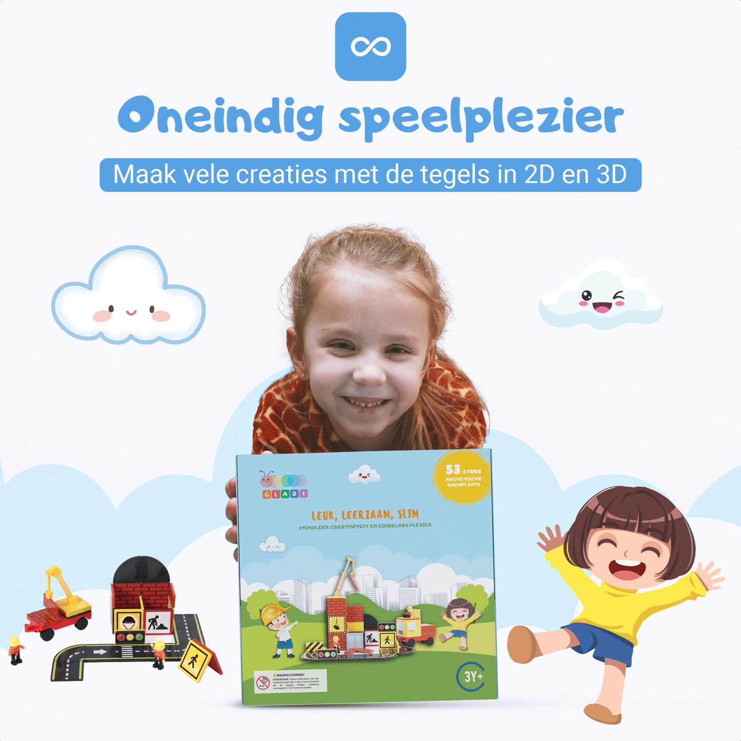 Gladi Tiles | 53-Delige Bouwplaats