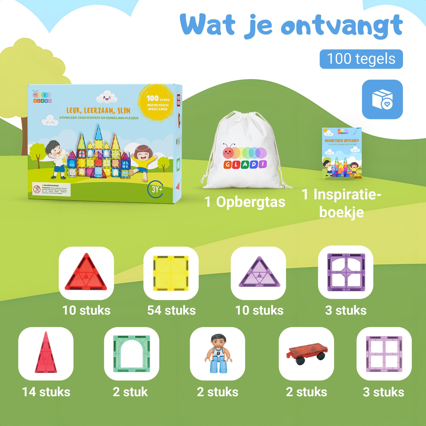 Gladi Tiles | Educatief Magnetisch Speelgoed