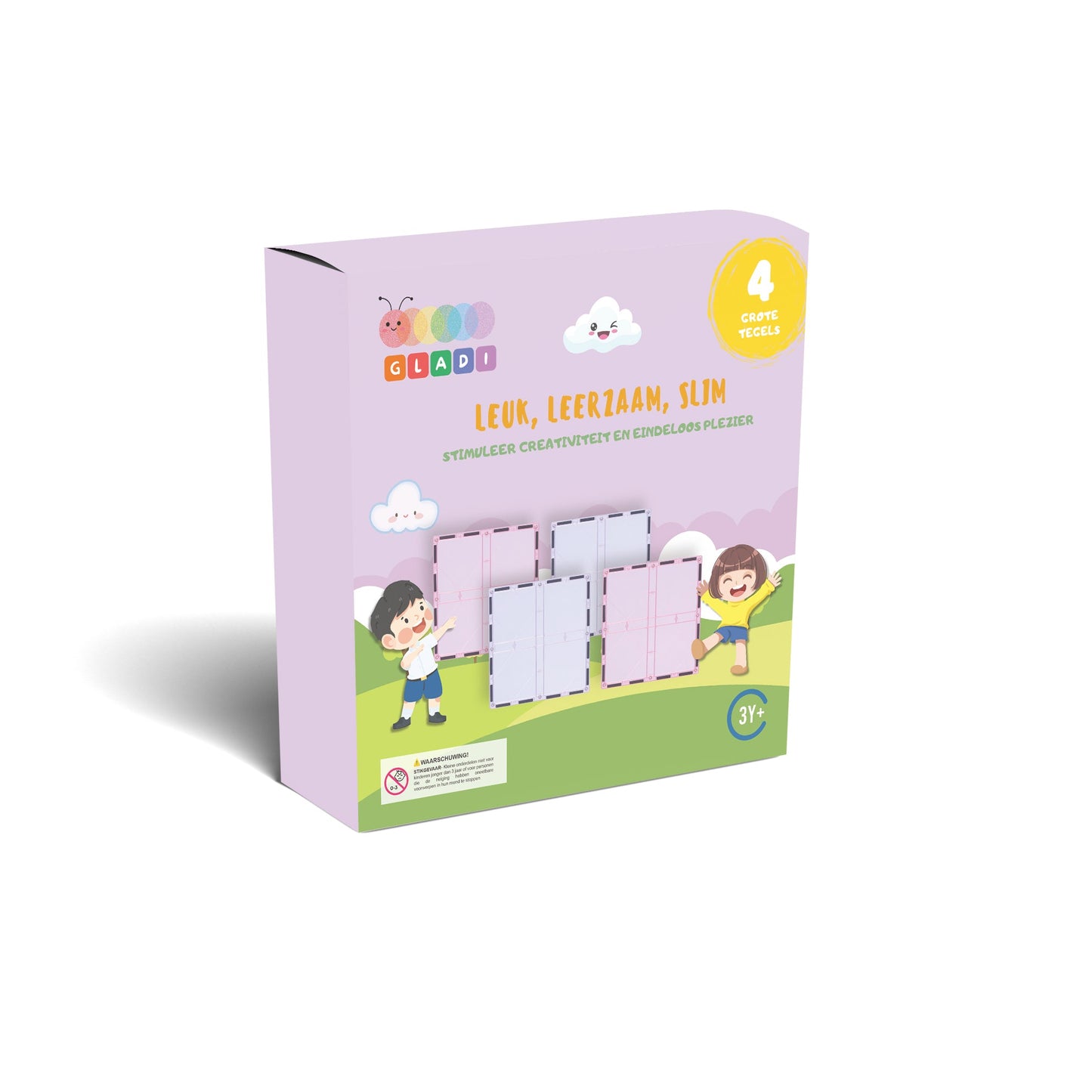 Gladi Tiles | Uitbreidingsset 4 Grote Tegels 2x2