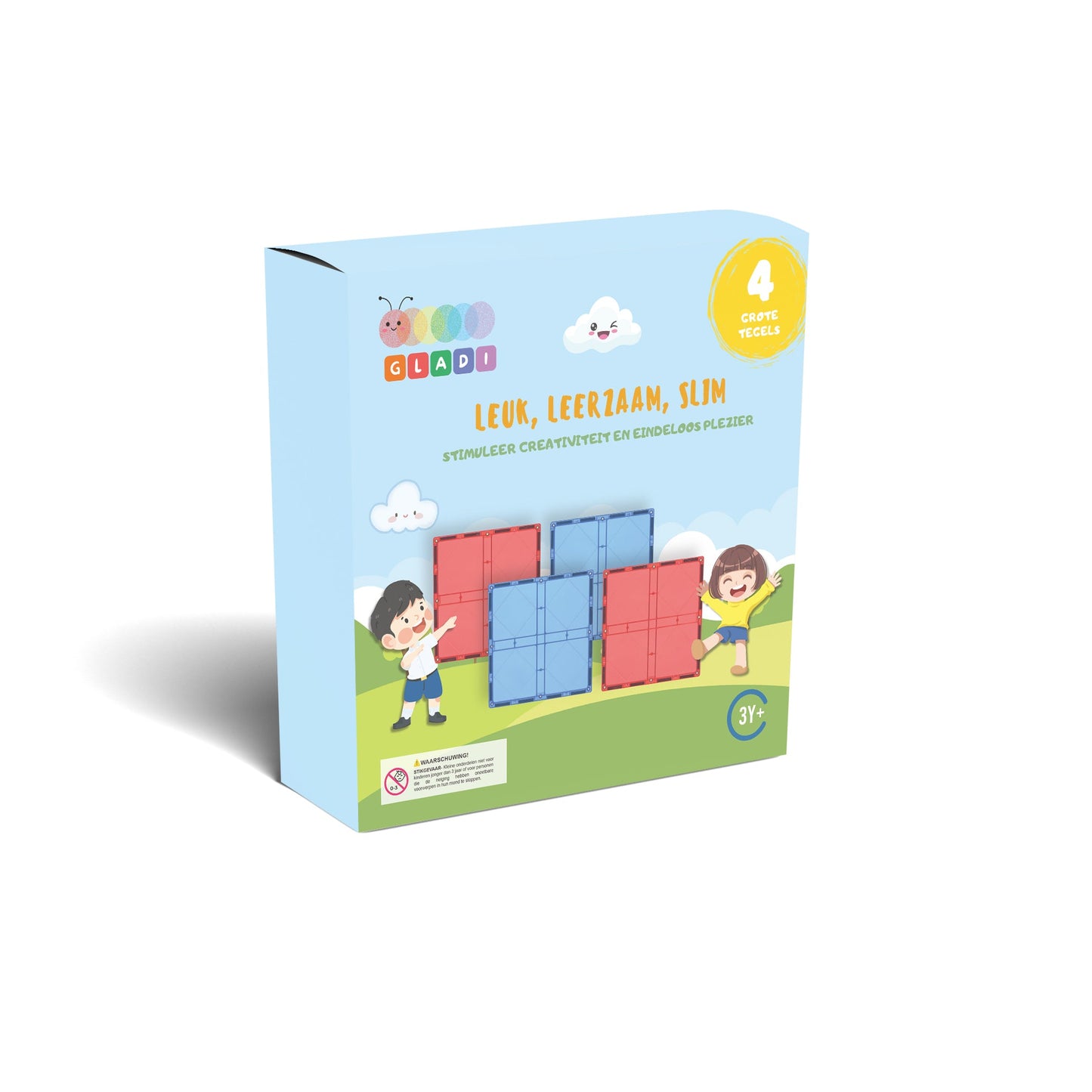 Gladi Tiles | Uitbreidingsset 4 Grote Tegels 2x2