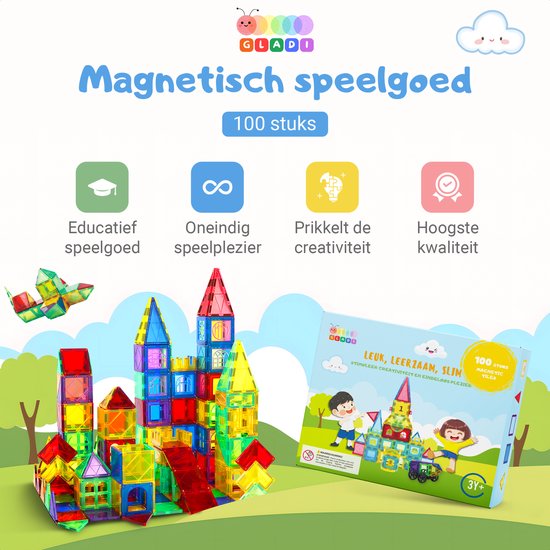 Gladi Tiles | Educatief Magnetisch Speelgoed