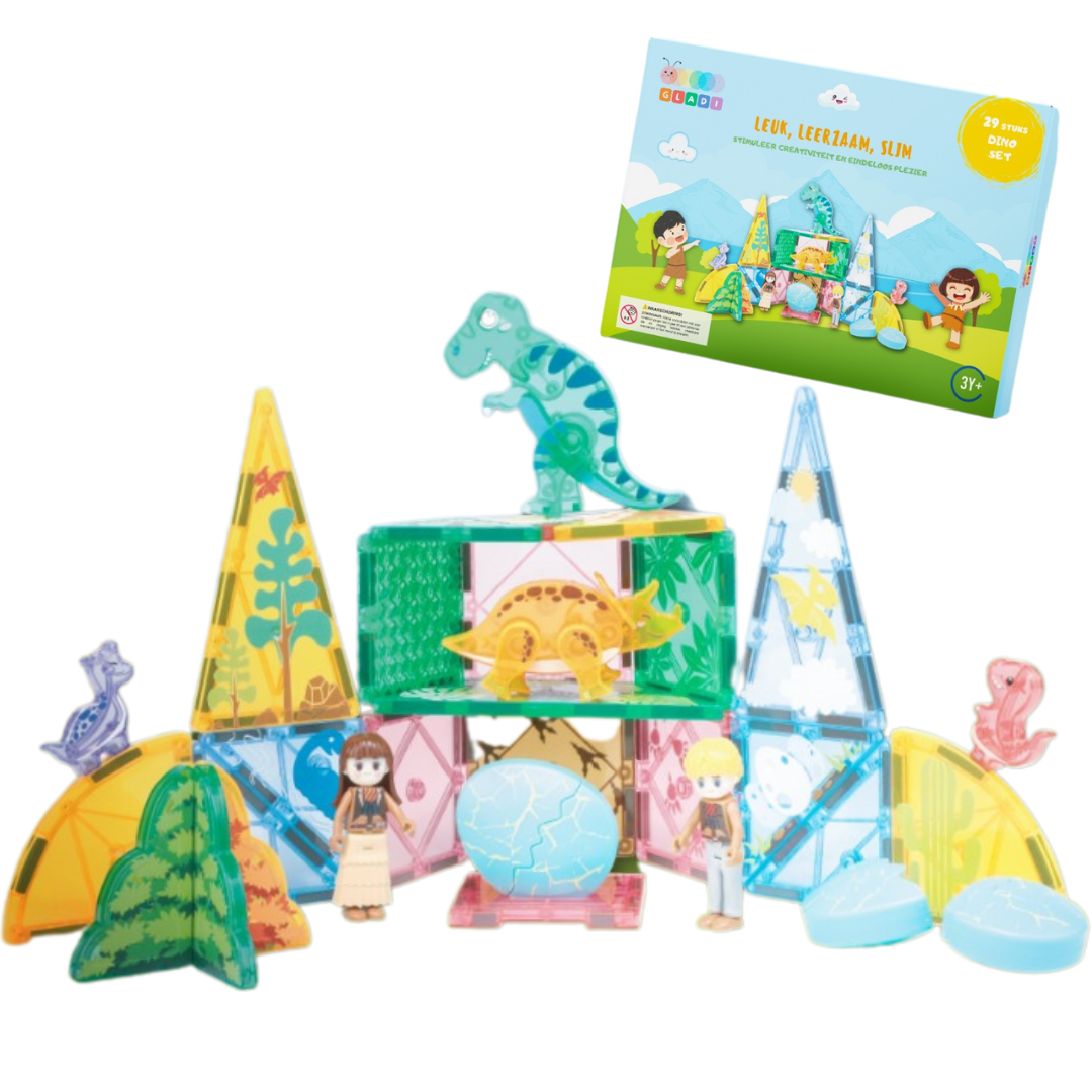 🏆 Gladi Tiles | 29-Delige Dino Set - Speelgoed van het jaar 2026