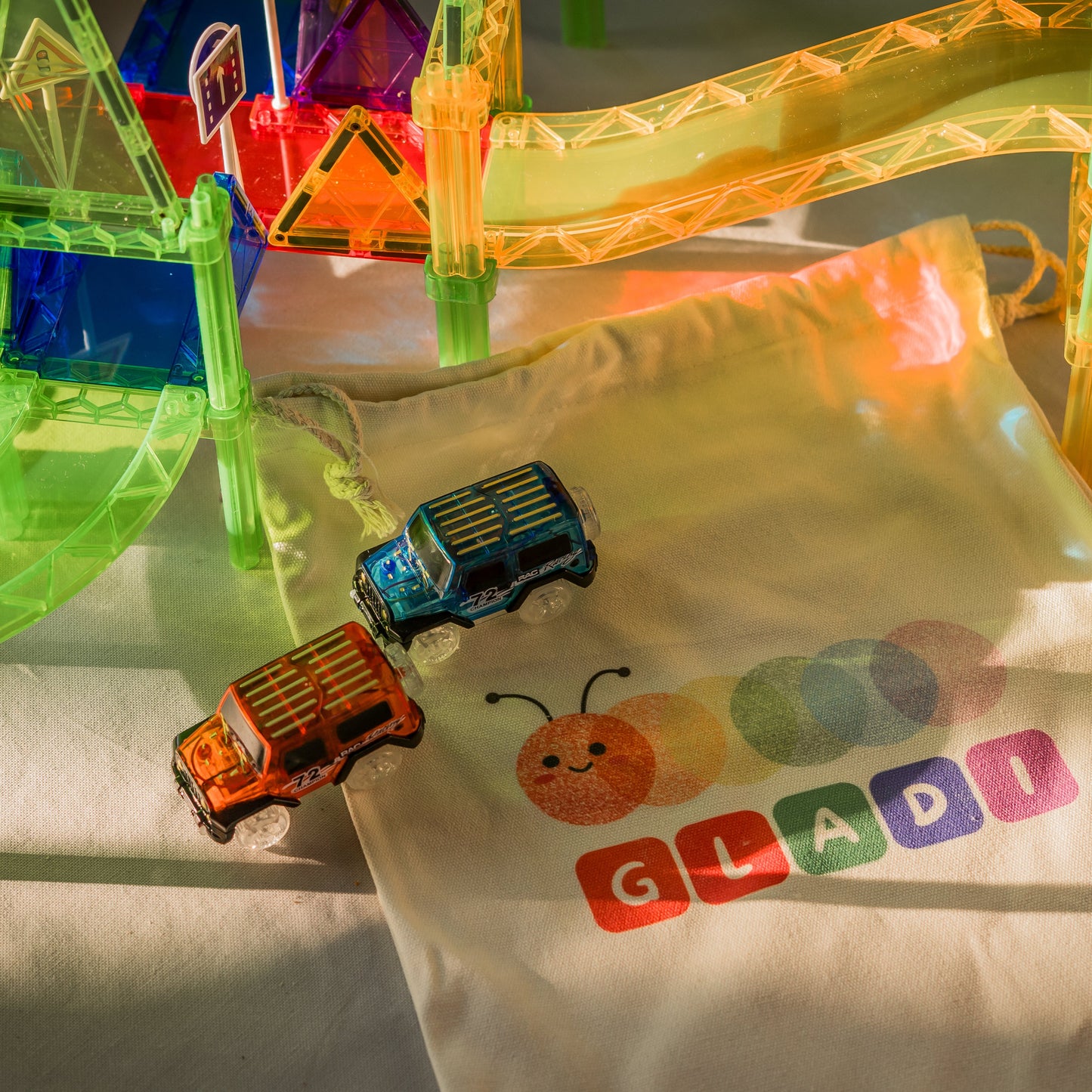 Gladi Tiles | Uitbreidingsset 2 Racebaan Auto's