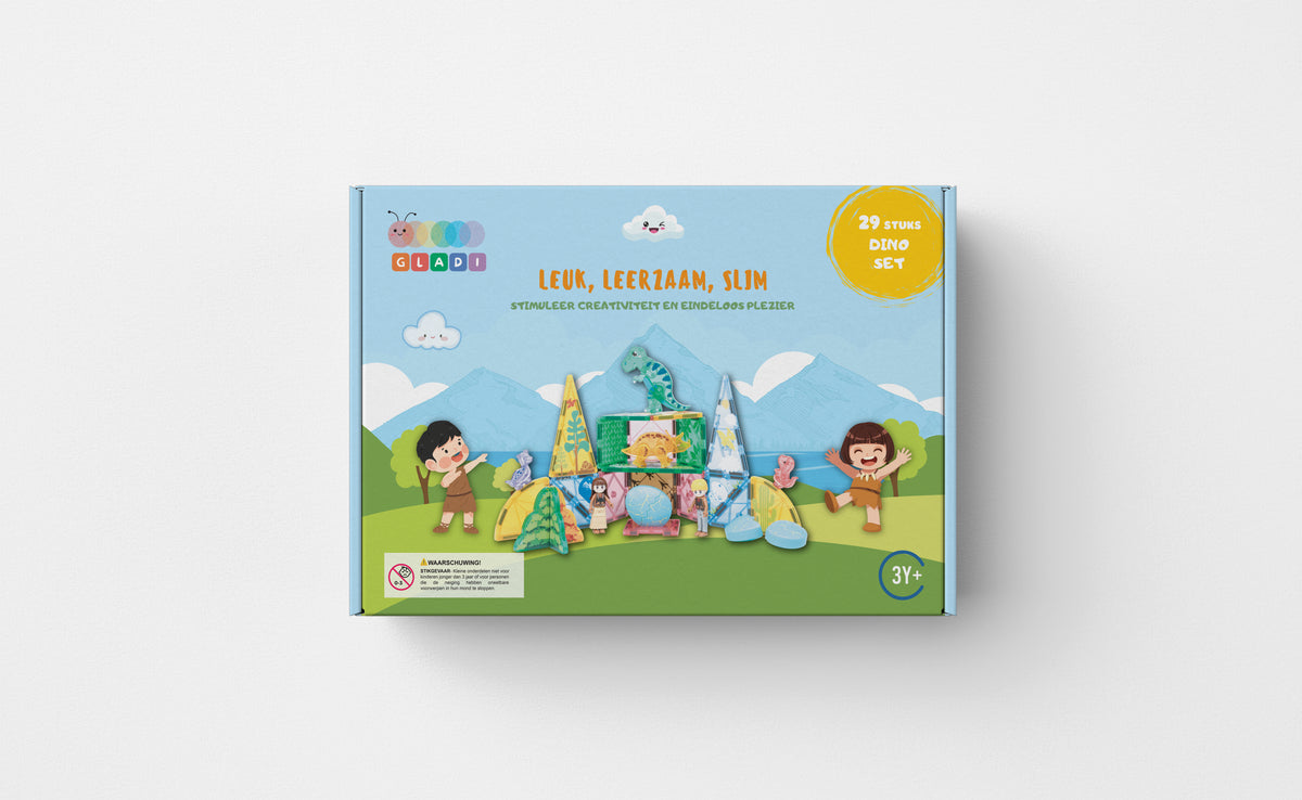 🏆 Gladi Tiles | 29-Delige Dino Set - Speelgoed van het jaar 2026