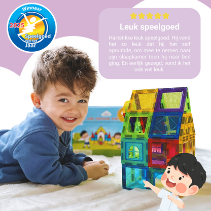 🏆 Gladi Tiles Pastel - Winnaar Speelgoed van het Jaar 2025 | Magnetisch Educatief Speelgoed